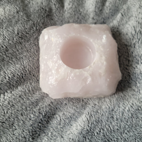 Pink Mangano Calcite Tealight Holder