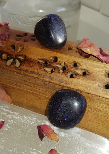 Blue Goldstone Tumblestone