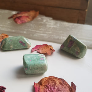Ruby in Fuchsite Tumblestone