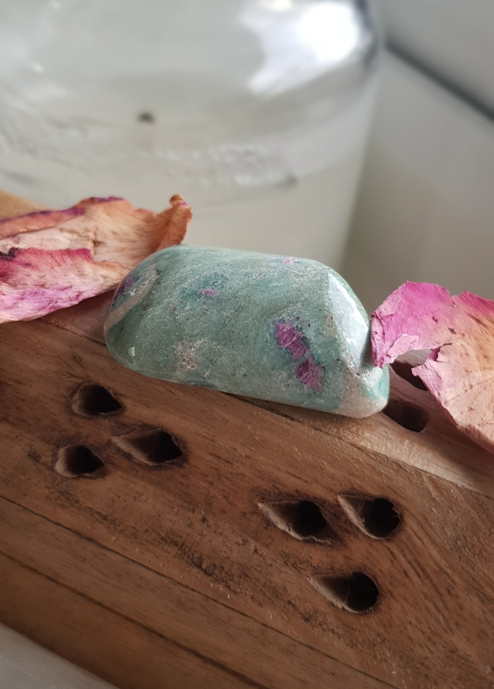 Ruby in Fuchsite Tumblestone