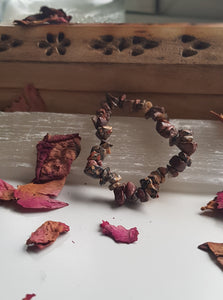 Leopard Print Jasper Chip Bracelet