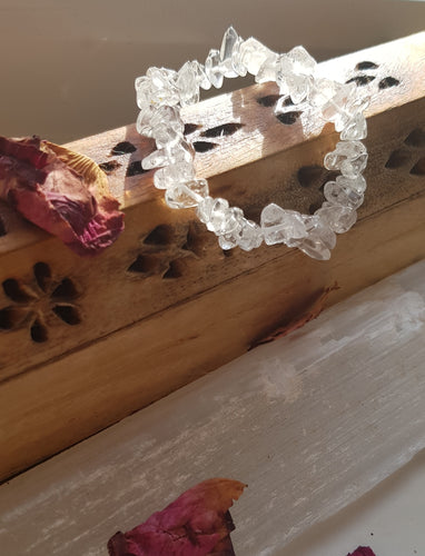 Clear Quartz Chip Bracelet