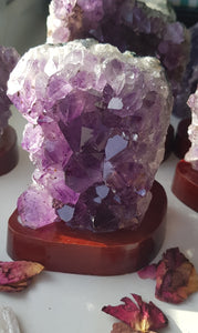 Amethyst Druzy On Wood