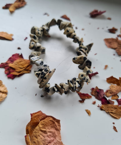 Dalmation Jasper Chip Bracelet