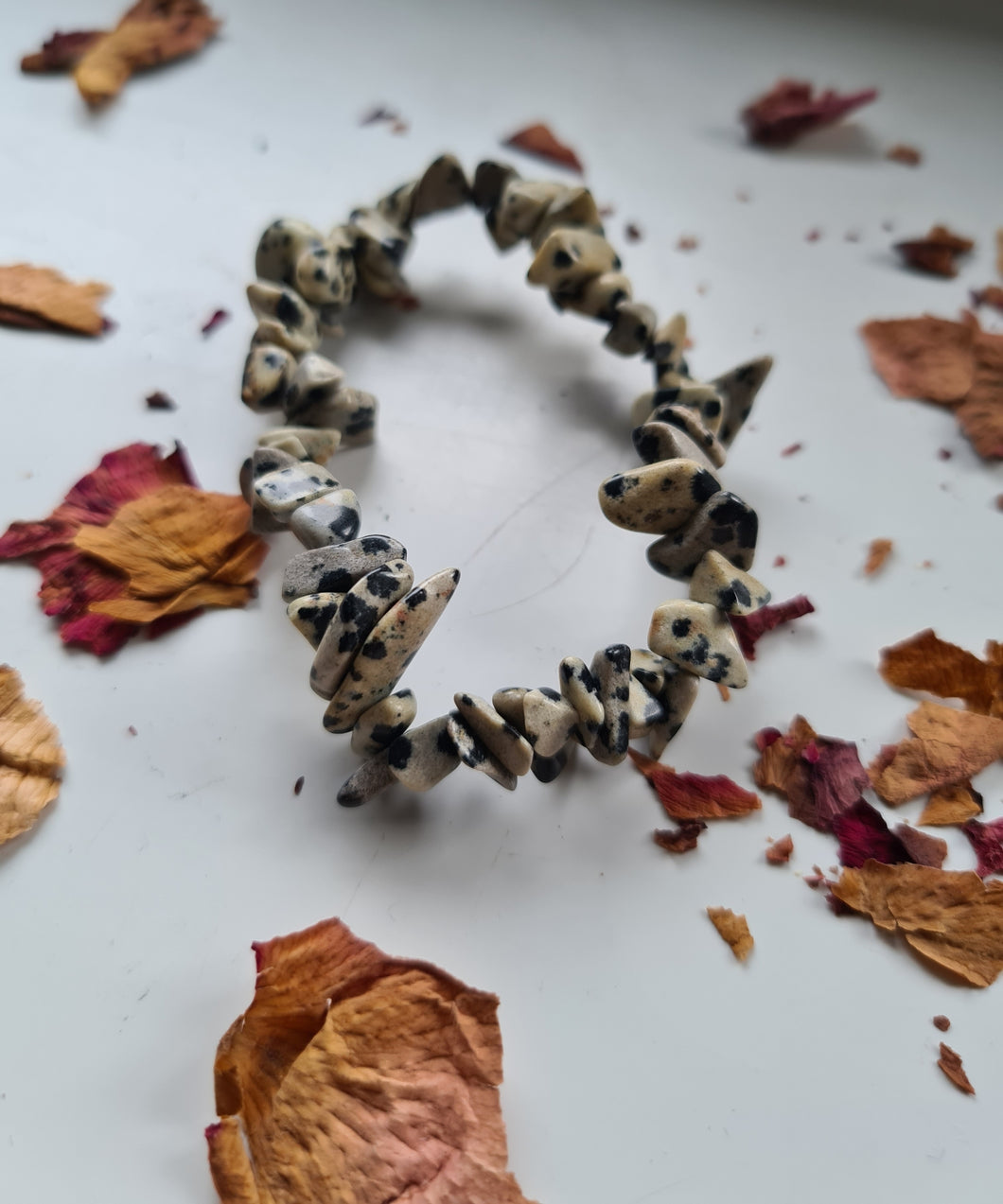 Dalmation Jasper Chip Bracelet
