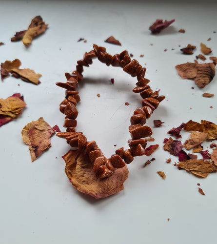 Goldstone Chip Bracelet