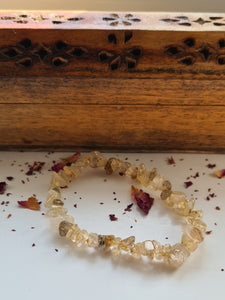 Rutile Quartz Chip Bracelet