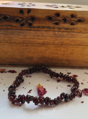 Garnet Chip Bracelet