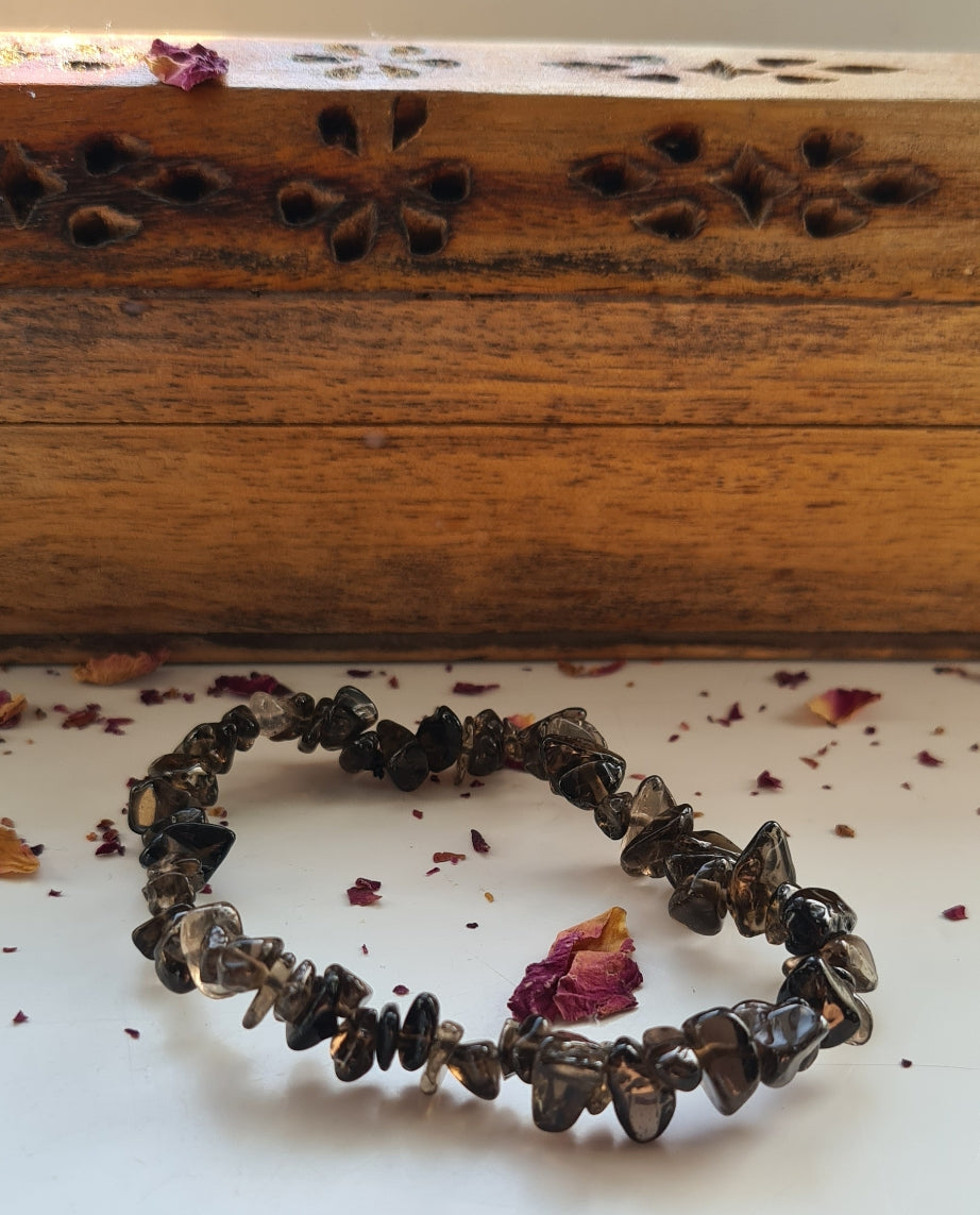 Smokey Quartz Chip Bracelets