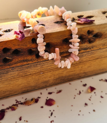 Pink Opal Chip Bracelet